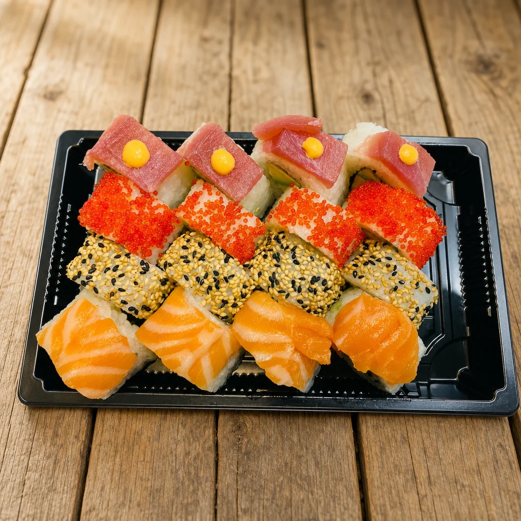 Bandeja de uramaki variado de 16 piezas de Kaiso Sushi & Poke